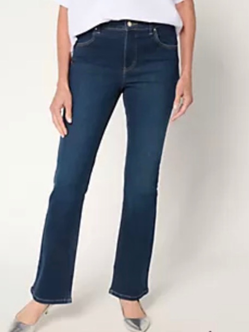 New Women with Control Contour Curves Regular Dark Rinse Jeans / size 16